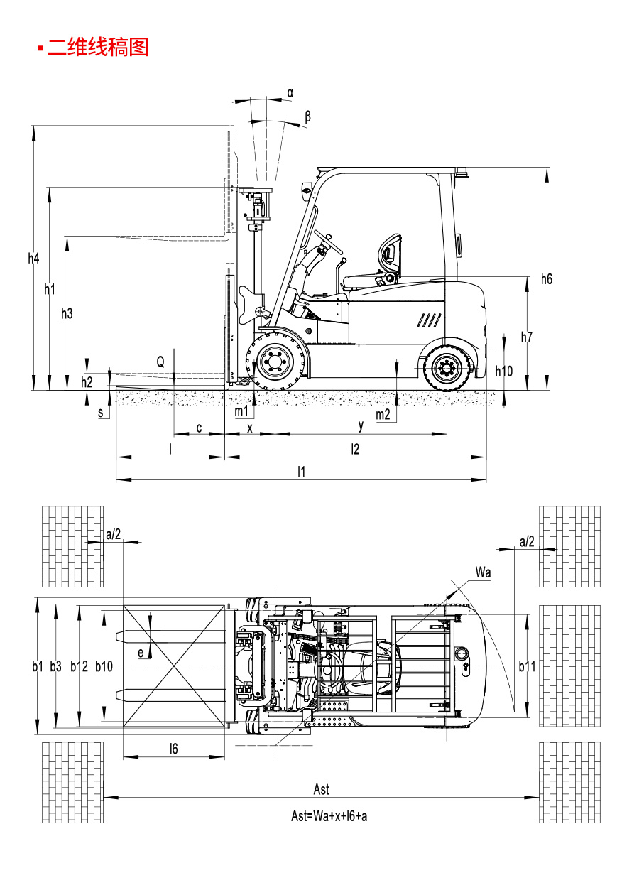 3.0-3.5吨电动平衡重叉车（锂电壹号）CPD30-35L1-S(图8)